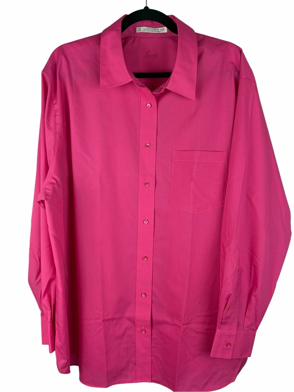 Foxcroft Women’s Pink Wrinkle Free Button Down Shirt Long Sleeve